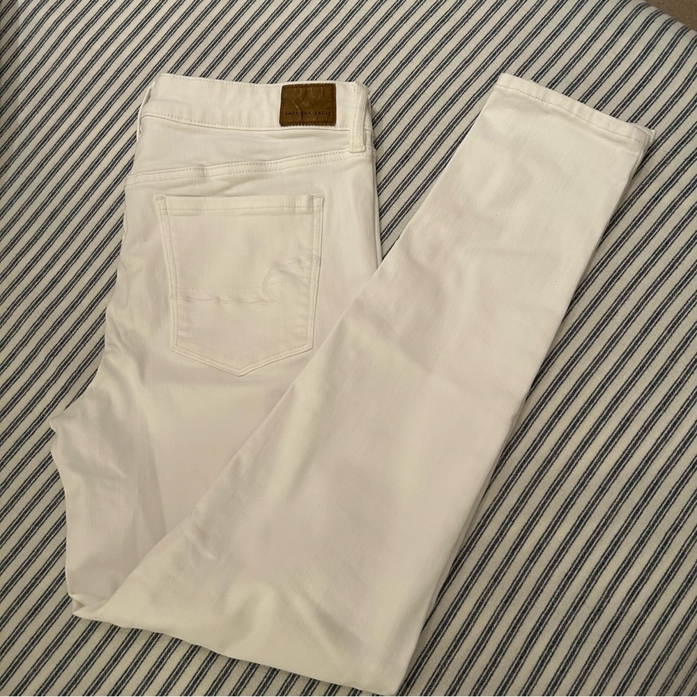 American Eagle Ne(x)t Level Stretch Hi-Rise Jegging‎ White 14 Long - Picture 7 of 9